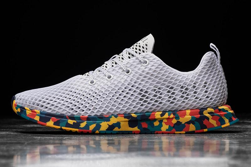 Men's Nobull Wild Marigold Mesh Running Shoes White | SG W2050N